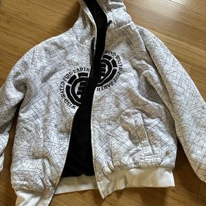 Jacket with faux fur inside